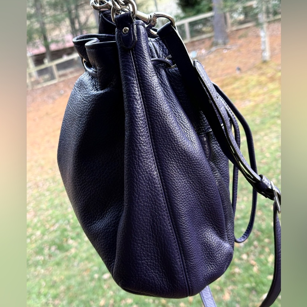 Coach Purple Leather Bucket Bag - Picture 5 of 16